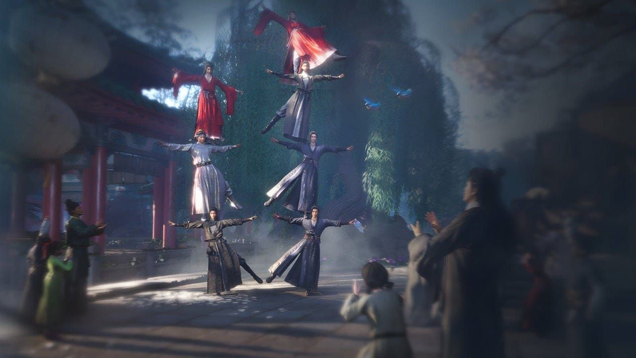 『Where Winds Meet』のミニゲーム「疾走」のスクリーンショット