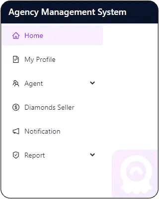 Chamet Agency Management Panel interface with Diamond Seller activation option