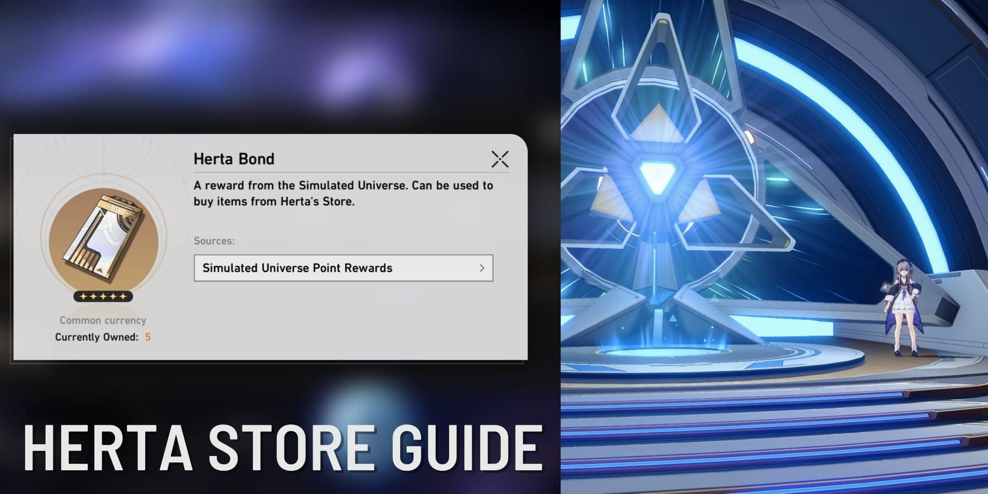 Antara muka Kedai Bon Herta Honkai Star Rail menunjukkan pilihan pertukaran Light Cone