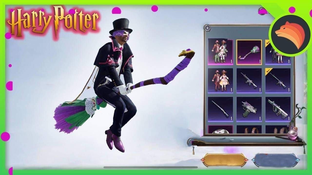 PUBG Mobile Harry Potter collaboration featuring Hogwarts environments and broomstick mechanics