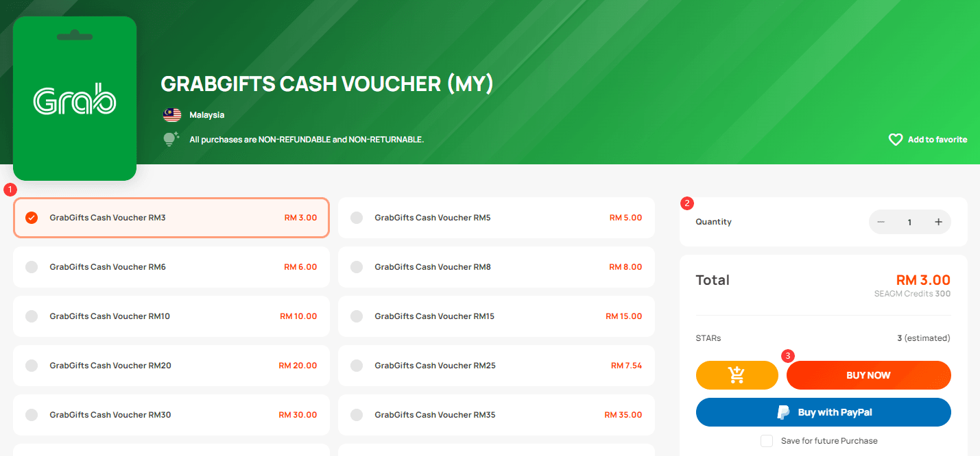 How to recharge GrabGifts Cash Voucher (SG)