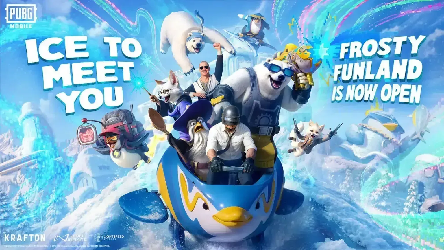 Карта зимнего события PUBG Mobile «Морозная страна чудес» с магическими элементами