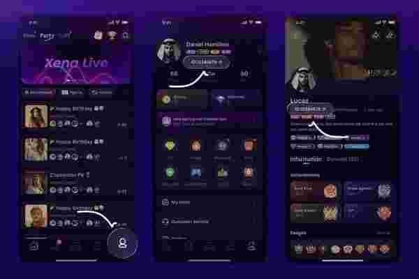 Xena Live wallet screen displaying transaction history and balance verification steps
