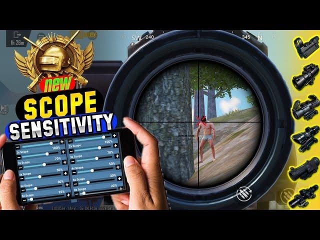 PUBG Mobile 3x scope view during combat engagement showing scope interface and targeting