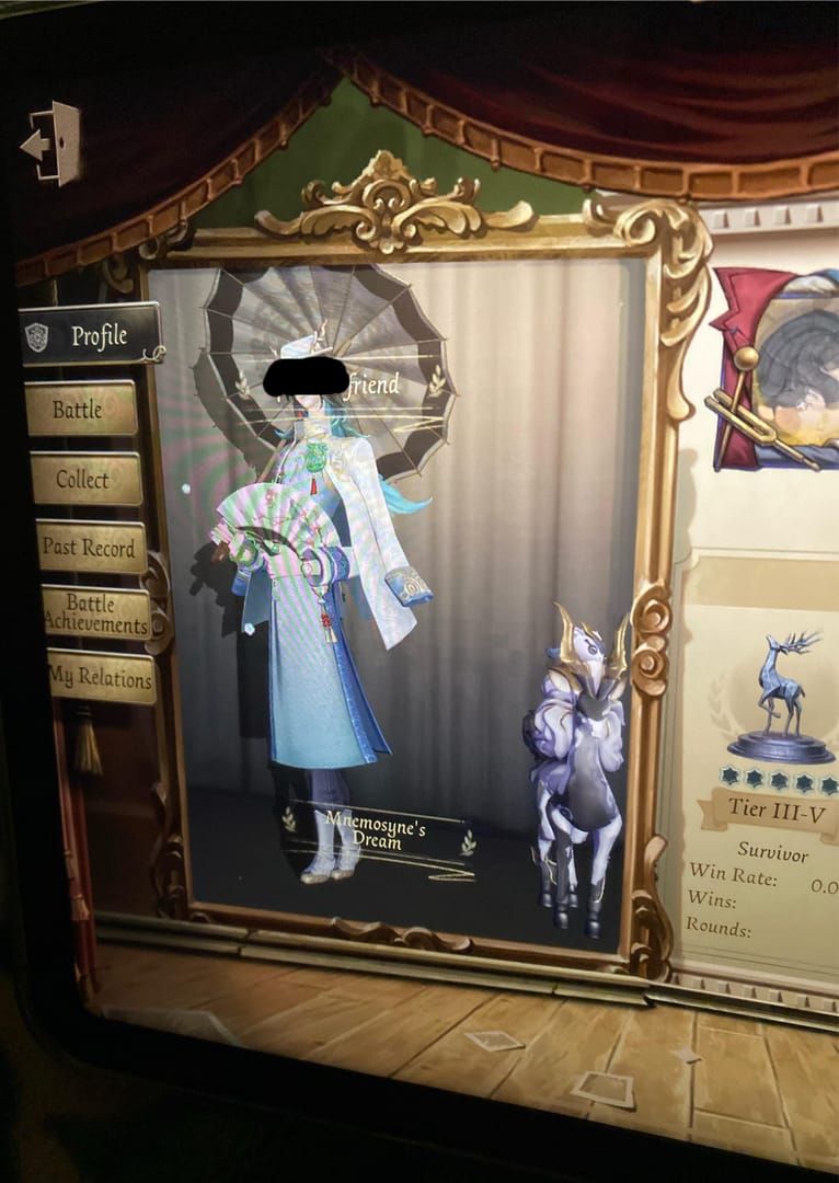 Identity V 戦績インターフェースのスクリーンショット