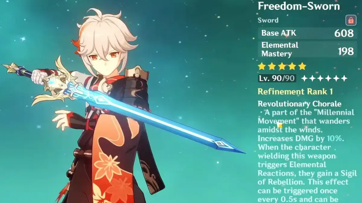 مقارنة بين Freedom-Sworn و Xiphos' Moonlight في Genshin Impact لكازوها