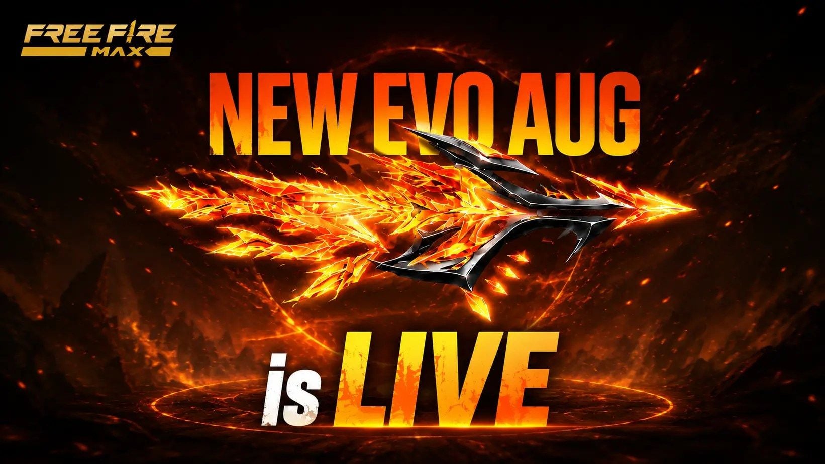 包含进阶 AUG 炽焰断层及返场武器皮肤的 Free Fire 进化宝库卡池