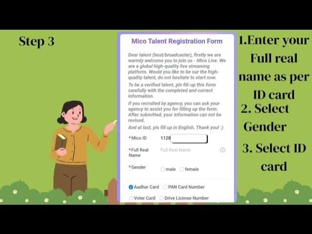 Formulario de solicitud de anfitrión MICO TALENT en la página Hot