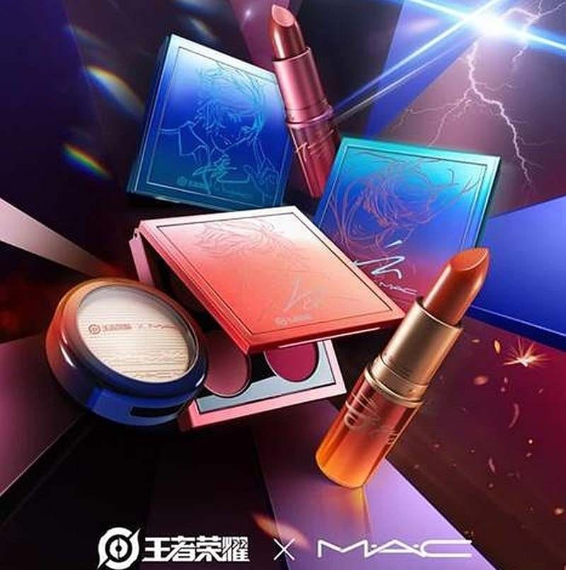 Honor of Kings M.A.C Cosmetics collaboration content featuring beauty-themed skins and cosmetic integration