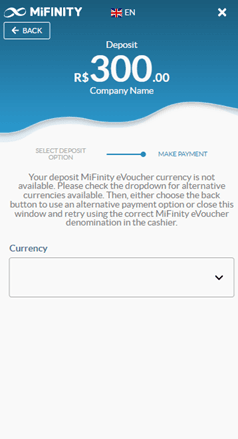 How to recharge MiFinity eVoucher (ZAR)