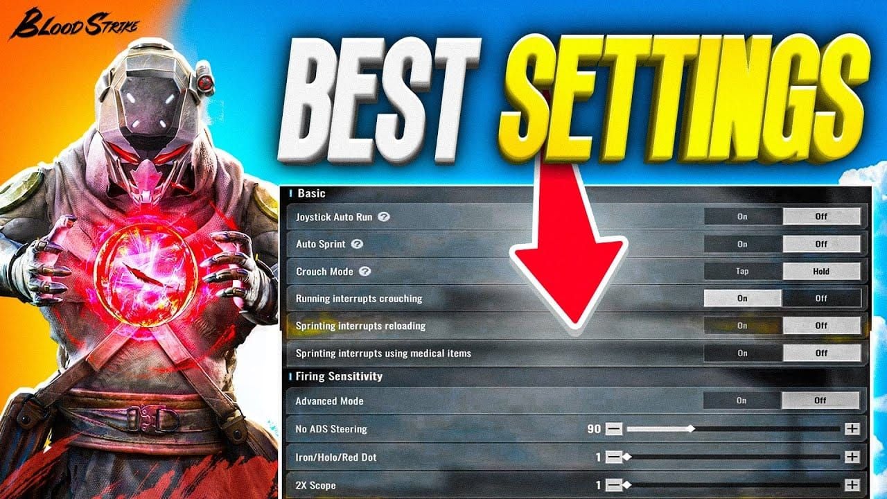 Blood Strike settings menu showing how to locate player UID in account tab