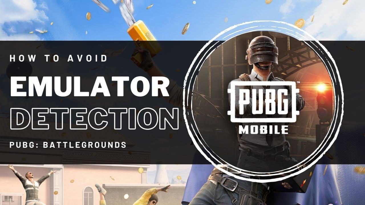 Comparison image showing PUBG Mobile on mobile devices versus PC emulators with separate lobby indication
