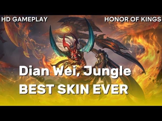 Dian Wei jungle clearing gameplay in Honor of Kings