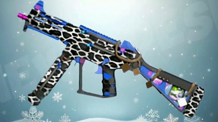 Aspecto de arma M416 Aurora del Pase Royale A16 de PUBG Mobile con efectos de aurora boreal