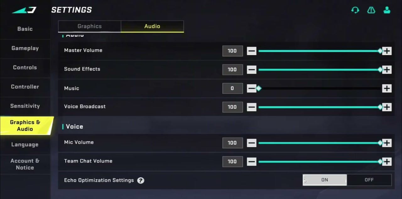 Blood Strike best settings Audio music off SFX max