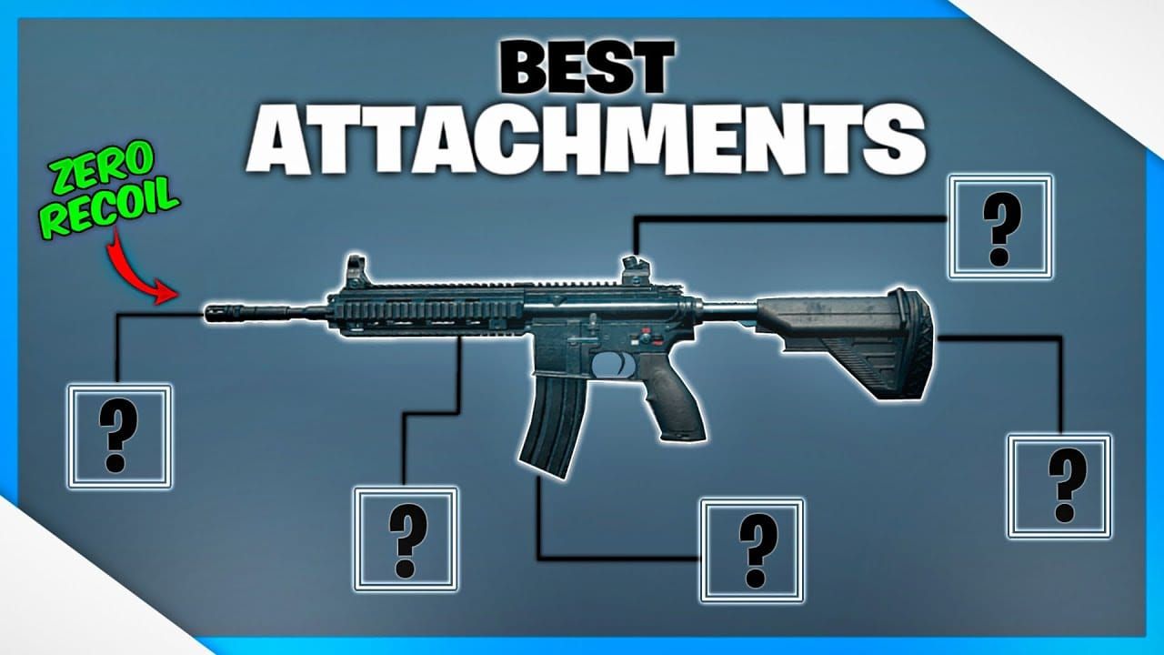 PUBG Mobile M416 assault rifle with complete attachment setup