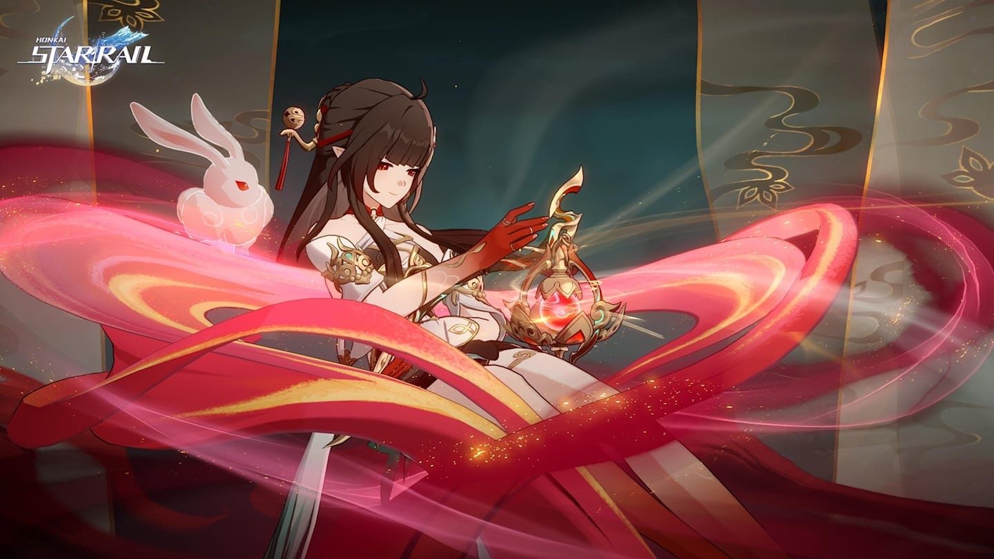 Screenshot summon Fuyuan Lingsha Honkai Star Rail dengan damage AoE dan penyembuhan
