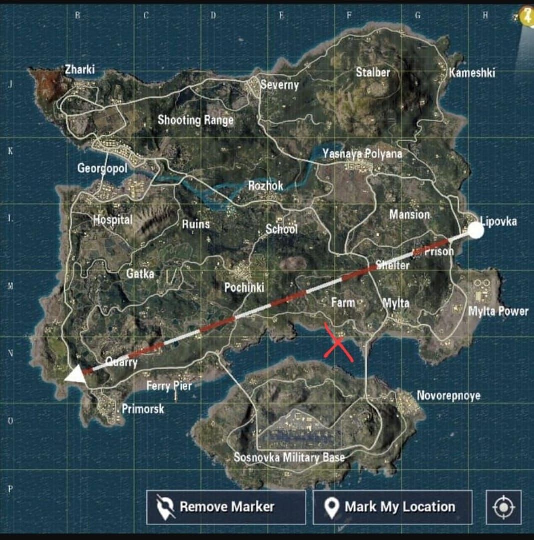 دليل مسار الطيران في PUBG Mobile يُظهر مسافة القفز المثلى ومسار الهبوط