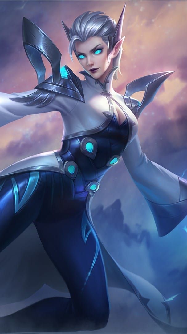 Mobile Legends: Bang Bang 中的奥萝拉法师角色展示了她的雷电能力
