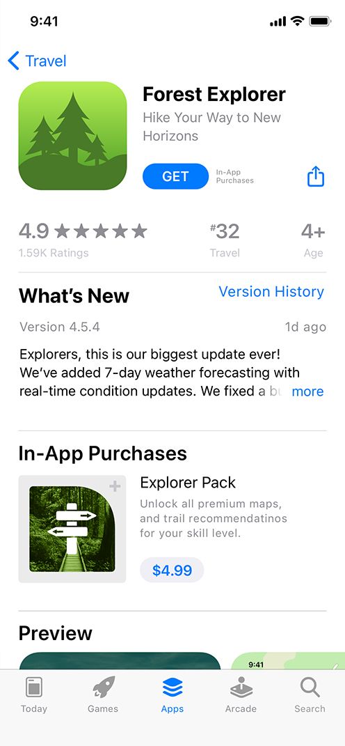 Apple App Store In-App-Kaufaufforderung