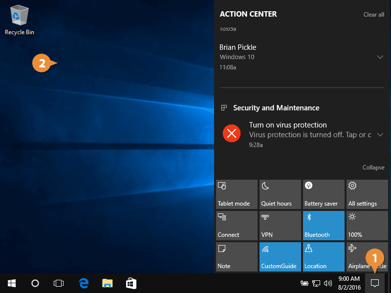 Menu aktivasi spanduk banner notifikasi Windows