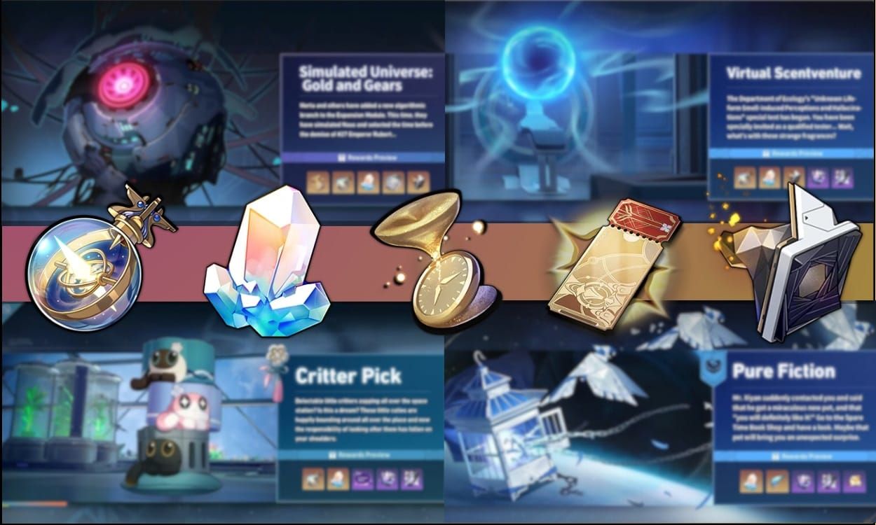 Honkai Star Rail special event rewards interface showing tiered purchase benefits