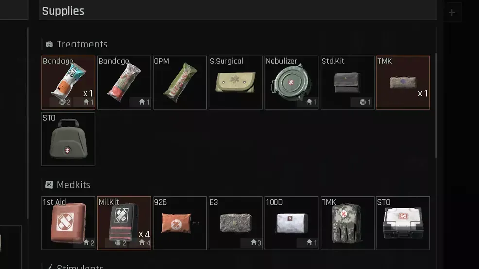 مجموعات الصحة والأدوية في Arena Breakout