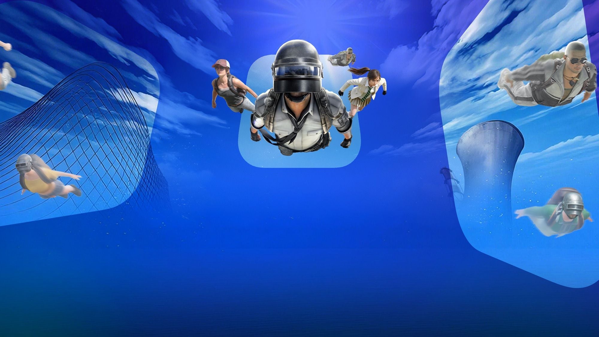 Art officiel de largage de PUBG MOBILE. La griffe à 4 doigts commence dès que vous quittez l'avion