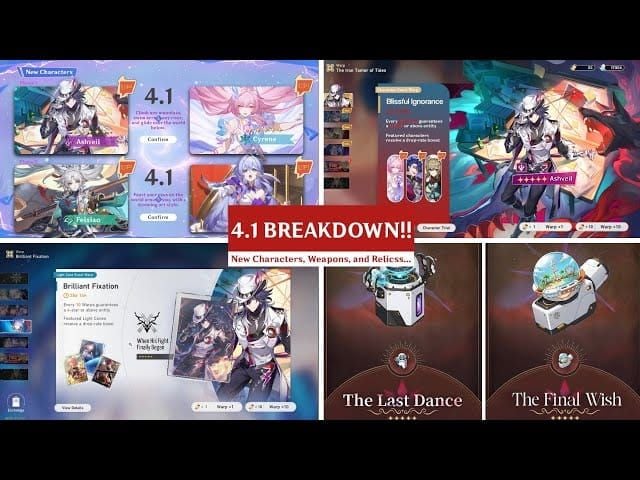 Confronto visivo tra il banner di Ashveil e i precedenti banner di Honkai: Star Rail