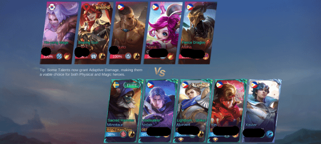 ฮีโร่ Roamer ใน Mobile Legends แสดงประเภท Tank, Support และ Damage Roamer