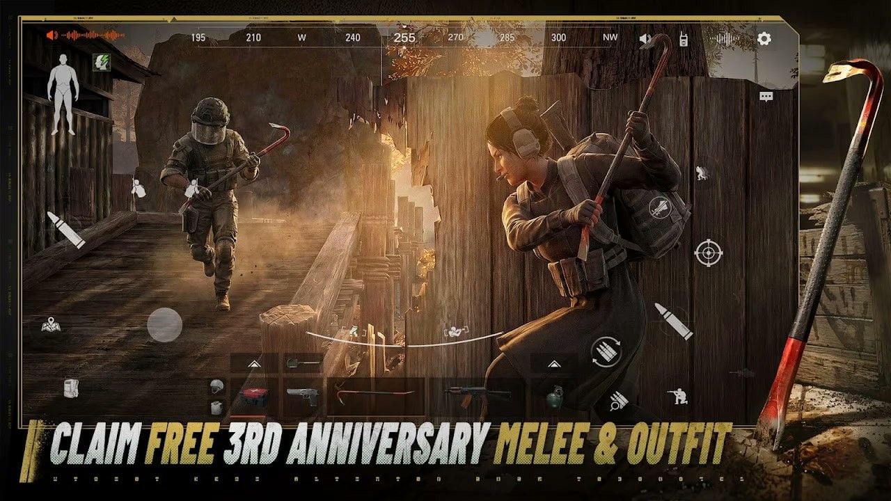 HUD PUBG Mobile avec un fusil d'assaut dans l'inventaire