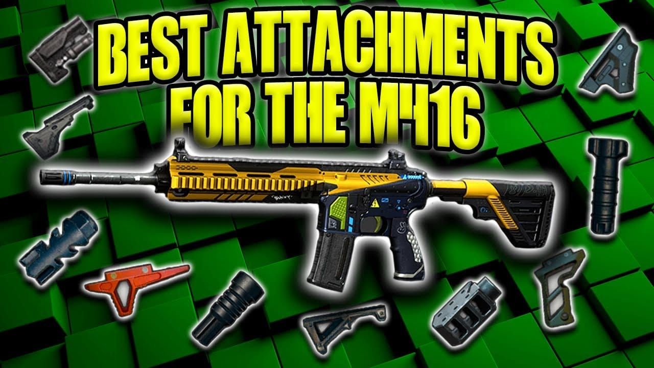 PUBG Mobile weapon attachment customization screen showing various grip and muzzle options