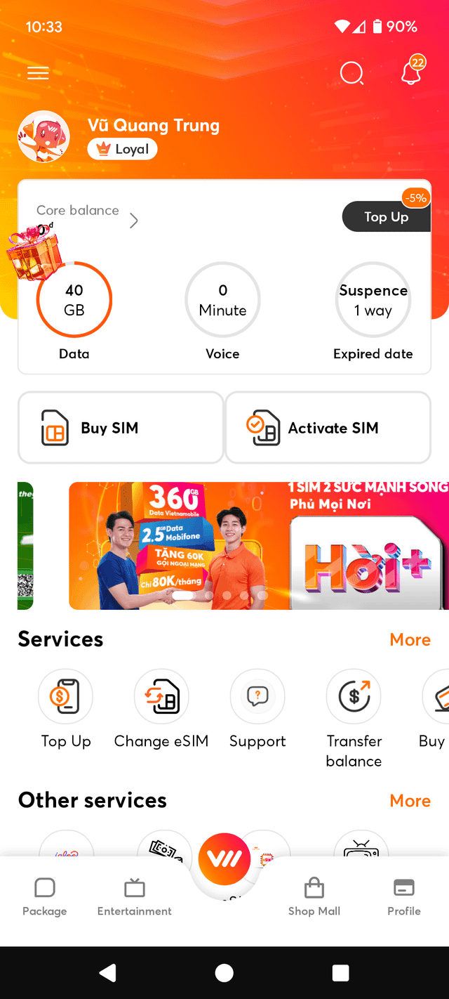 How to recharge Vietnamobile (VN)