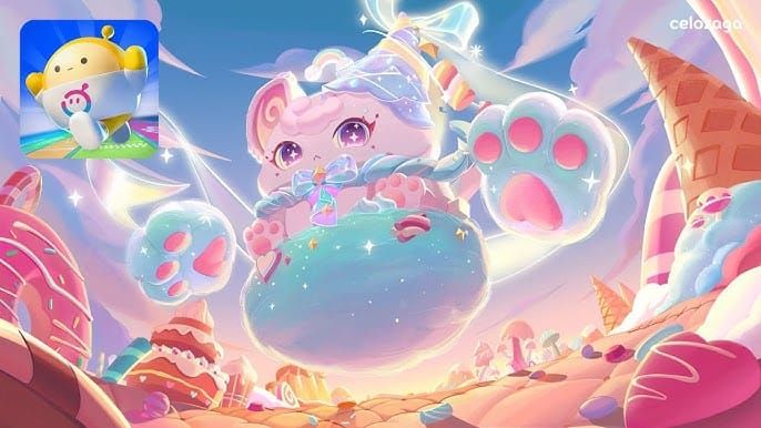 Hadiah musim Candyfall Eggy Party karakter seperti Marshmallow Fumira