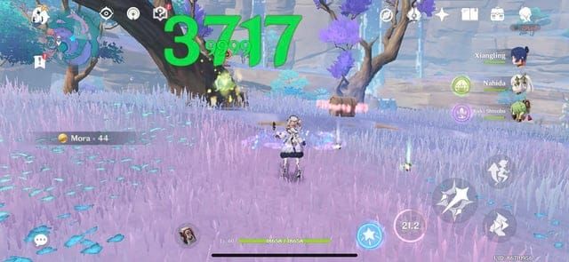 أرقام ضرر تفاعل الهايبربلوم في جينشين إمباكت تظهر ناتج ضرر مرتفع من تركيبة فريق فينتي