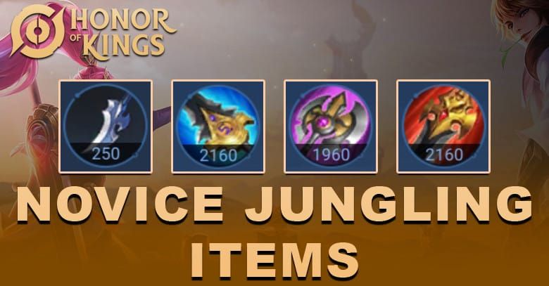 Jungle item progression showing Hunting Knife and upgrade paths in Honor of Kings