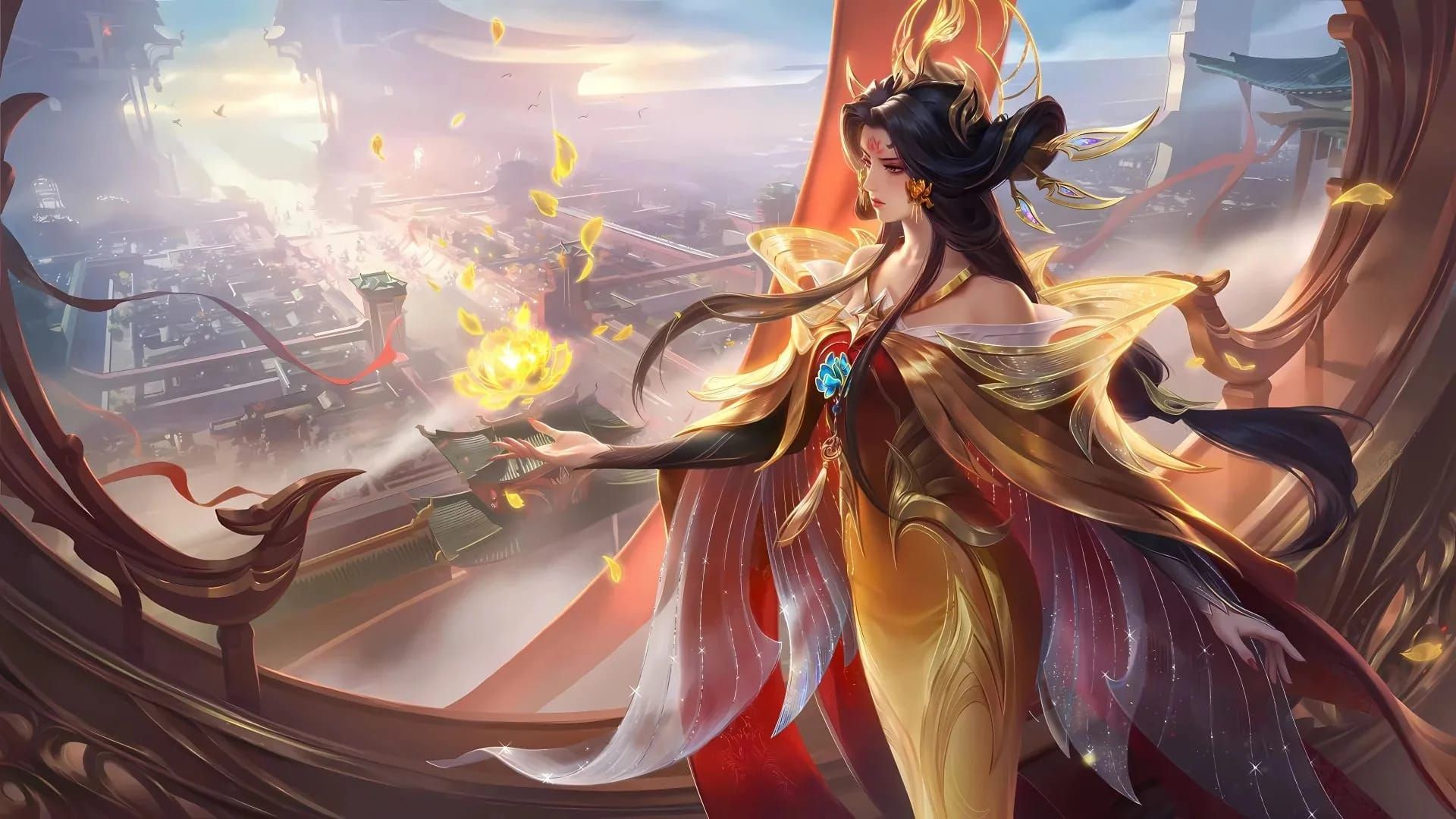 Artwork skin Starlight Zetian Sunset Luminance di Mobile Legends Bang Bang