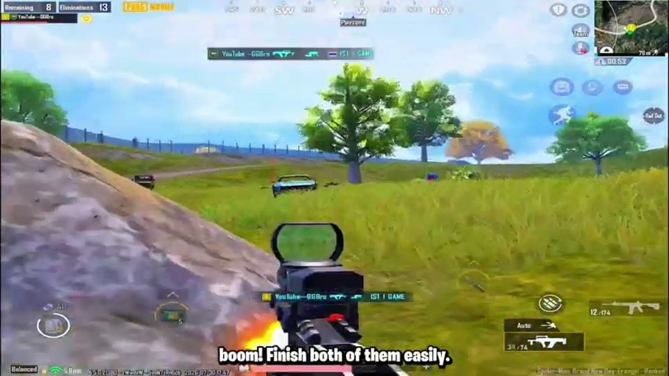 PUBG Mobile Spider-Man event tip flare drop fight from rock cover