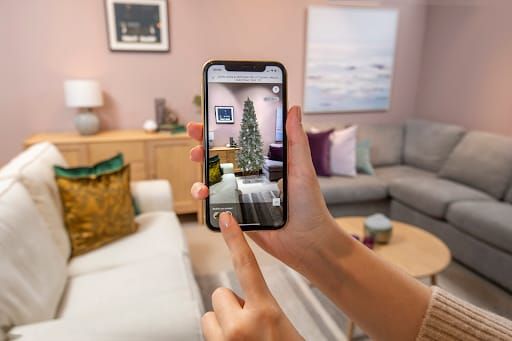 Captura de tela da interface da biblioteca de efeitos Likee Christmas AR