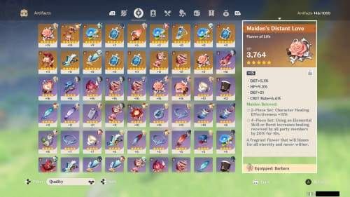 واجهة البحث عن علامات مزرعة نقاط الخبرة في Genshin Impact Miliastra Wonderland