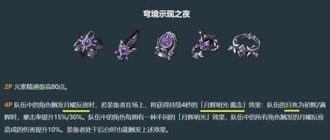 穹境套圣遗物套装效果界面
