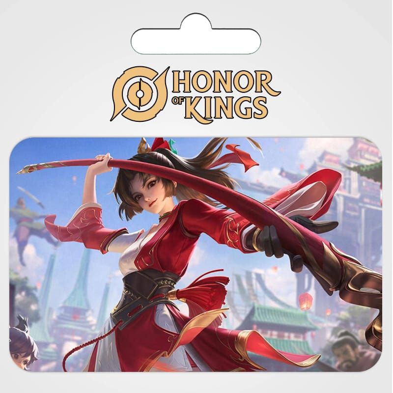 Honor of Kings main game screen with token purchase icon highlighted