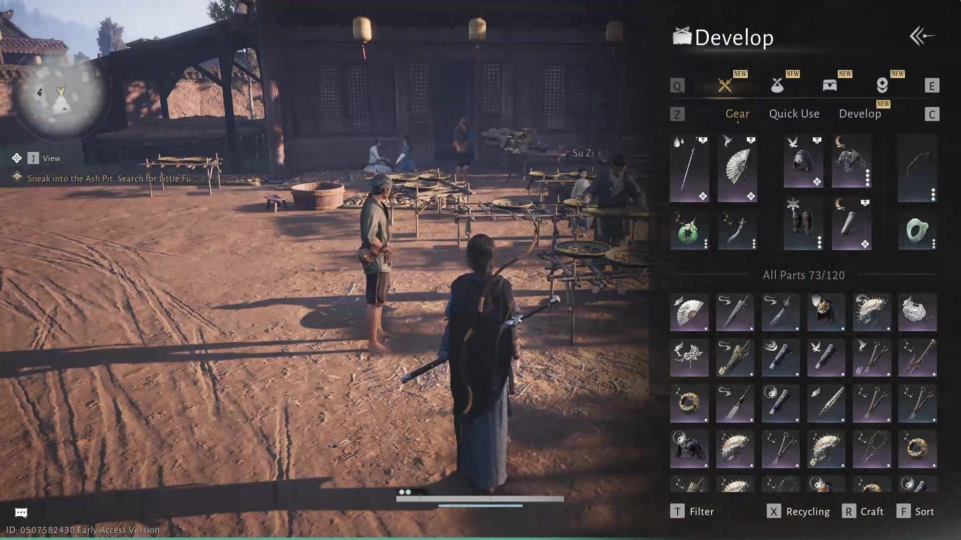 Opsi perluasan inventaris antarmuka toko Where Winds Meet