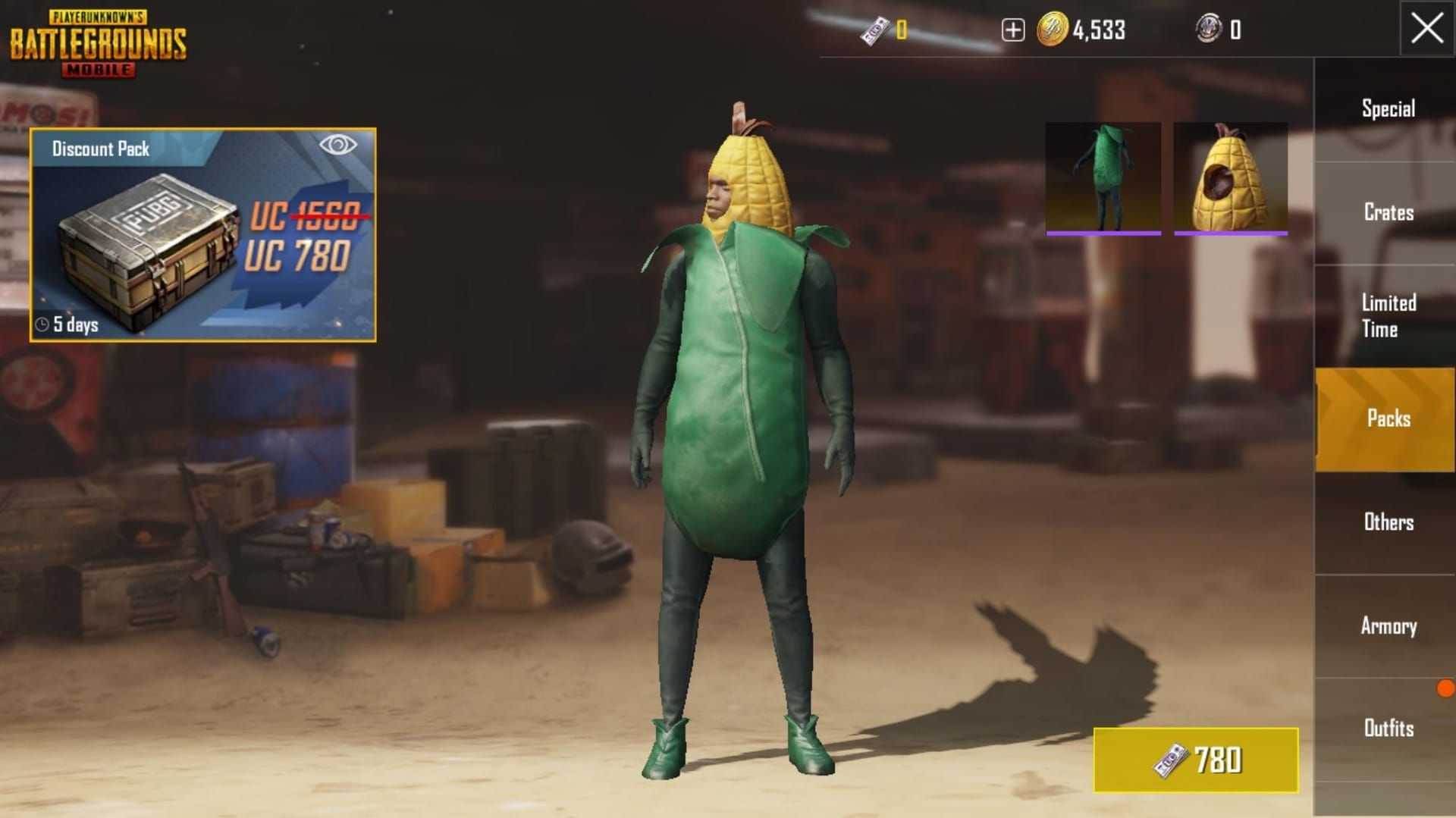 比較圖表顯示 PUBG Mobile 物品在 4.1 版本中轉移與過期的情況