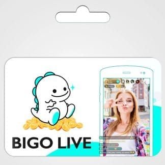 Bigo Live diamond voucher cards displayed at convenience store counter showing different package denominations