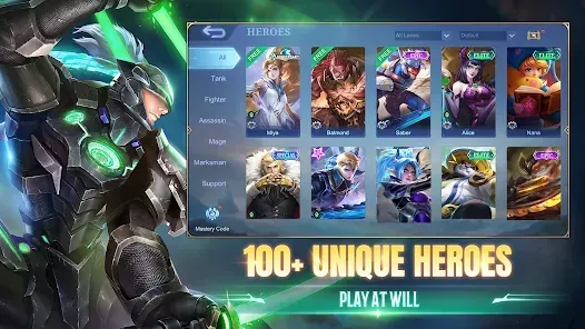 Google Play payment method selection screen in Mobile Legends showing GCash and other payment options