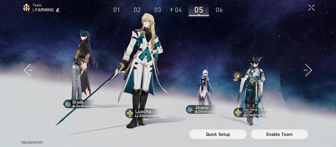 تشكيلة فريق Honkai Star Rail المحسنة لزراعة منطقة Calyx بكفاءة تظهر شخصيات الضرر الجماعي وشخصيات الدعم