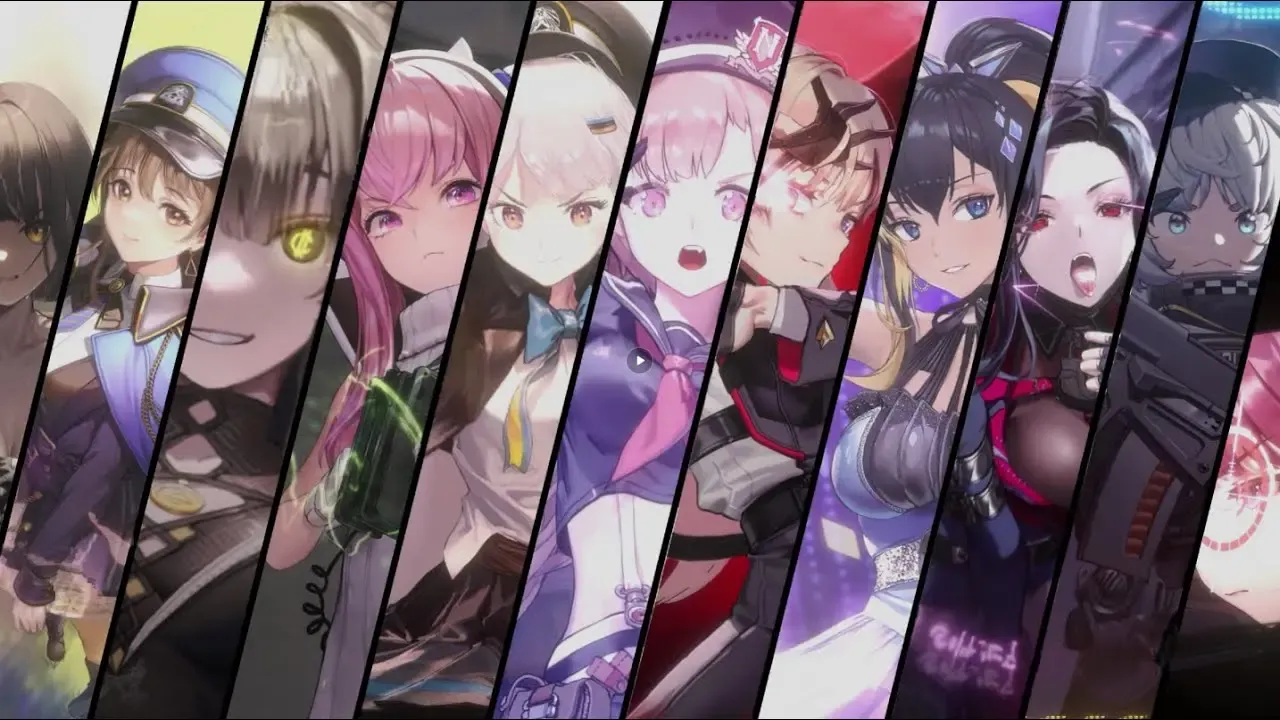 Squad selection screen in Goddess of Victory Nikke showing Crown Naga and Red Hood
