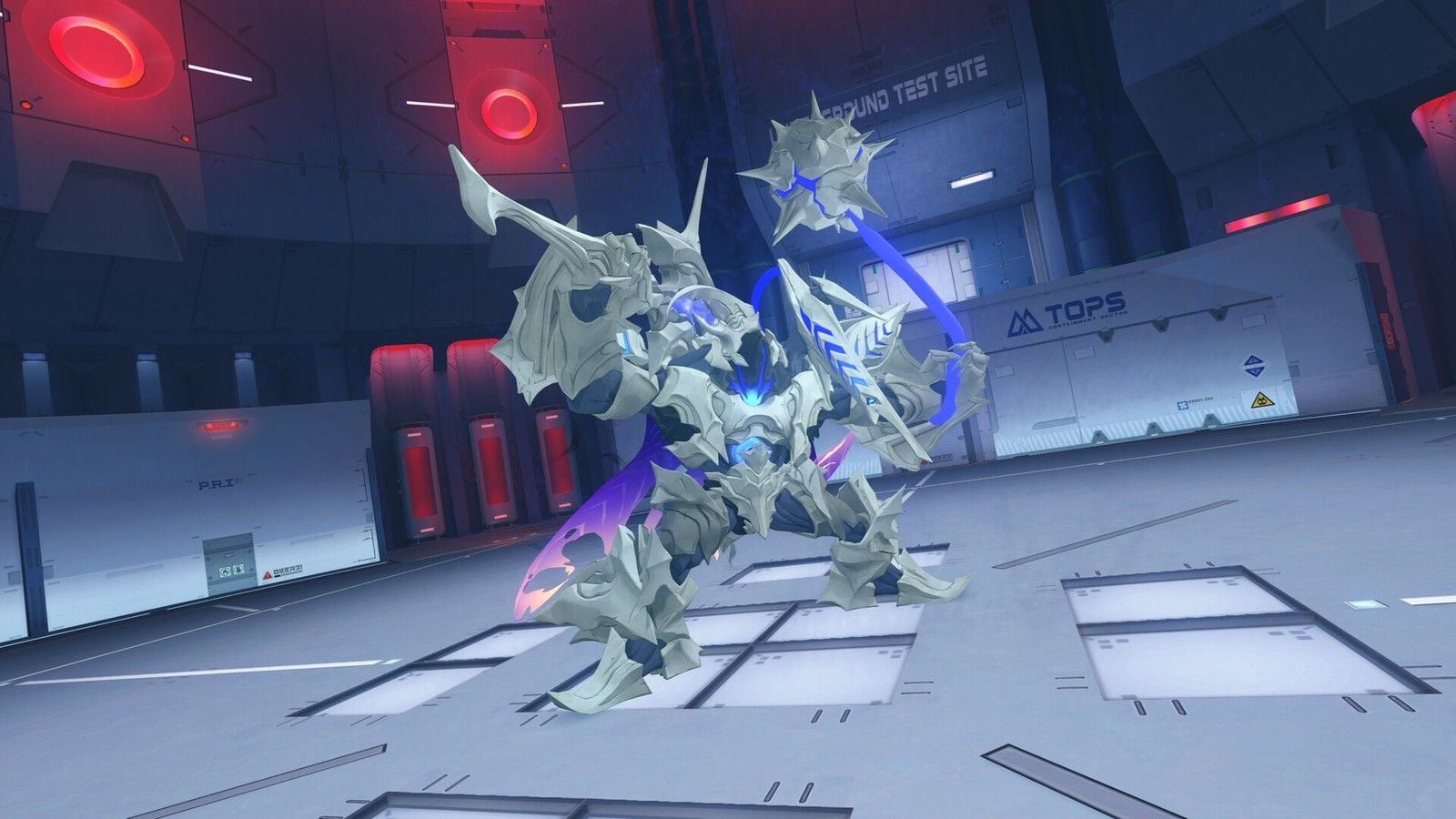 Elite enemy in the Ground Test Site combat simulation arena