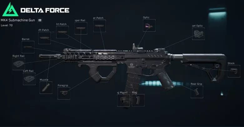 Delta Force MK4 SMG base vs Peace Apple buffed stats comparison